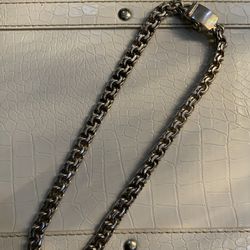 20” Heavy Sterling Silver Double Lynk Chain W/flat Clasp And Swivel Security Latch 925