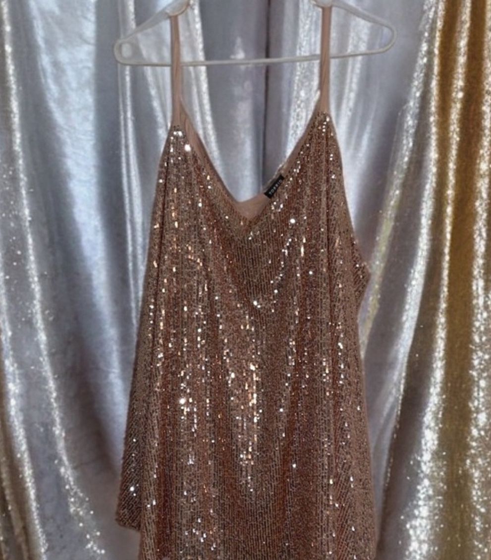 Rose Gold Sequin Top