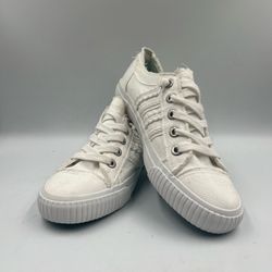 NEW Blowfish Malibu “Blaine Braid” fashion sneakers Women’s size 9 white distressed NWT