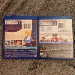 TWO Alice in Wonderland Blu-Ray DVDs