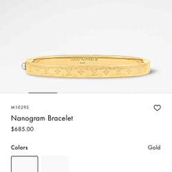 Louis Vuitton Nanogram Bracelet 
