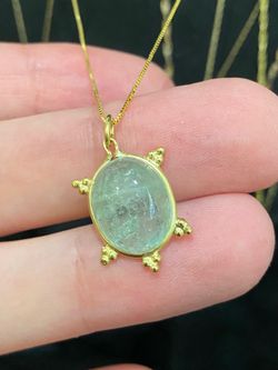 10K GOLD PARAIBA TOURMALINE NECKLACE