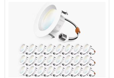 Sunco 24 Pack 4 Inch Retrofit LED Recessed Lights, 5CCT, 11W=60W, Dimmable 660LM, Selectable CCT 2700K/3000K/3500K/4000K/5000K, Baffle Trim, LED Retro