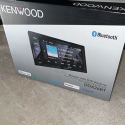 New Kenwood DDX26BT Bluetooth DVD Player Android iPhone CD AM FM XM USB Aux 6Ch 6.2"