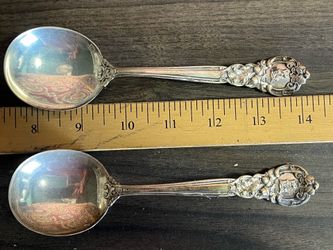 2 Vintage Sterling Silver Spoons Shreve & Co