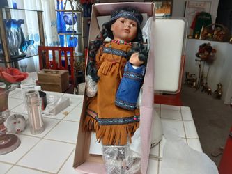 VINTAGE New Goldenwale Collection Porcelain Doll with Baby