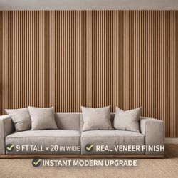 🔥 9FT Acoustic Wood Slat Panels 