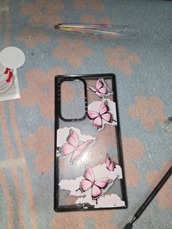 Casetify Pink Butterfly Clear Phone Case