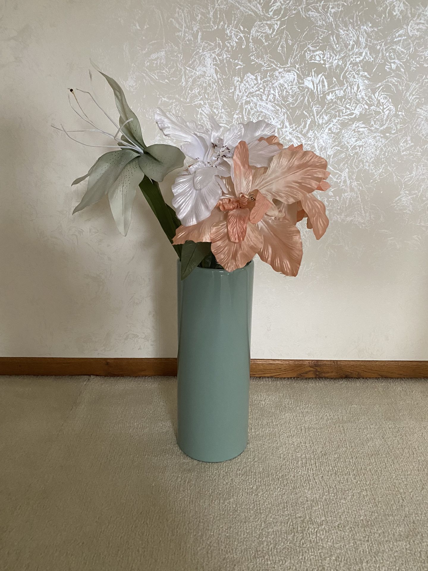 Vase With Flowers, Vase is Haeger Brand