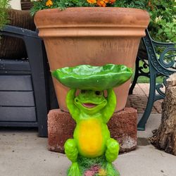 Frog With Leaf 