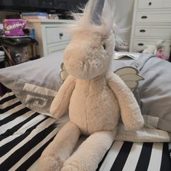 New. Pottery Barn Kids. Light-Up And Sound Pegasus Unicorn Plush.