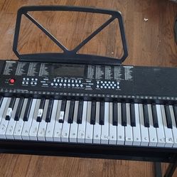 Music Keyboard With Stand & Chair