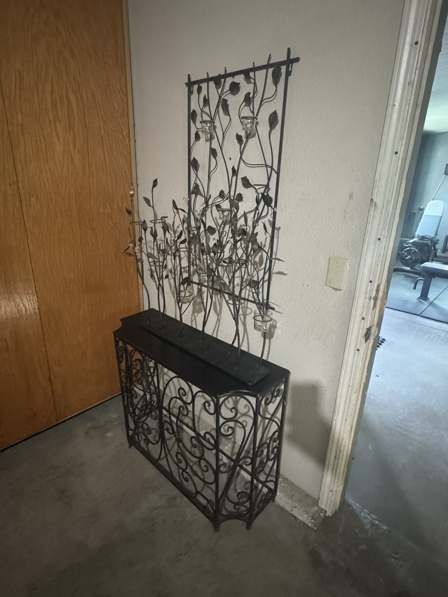 2- Vintage Metal Floral Decorative Sculptures For $45