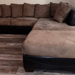 Suede Sectional Couch