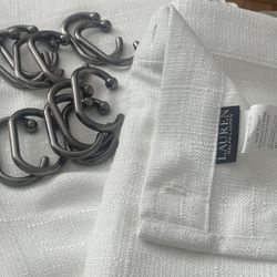 Ralph  Lauren Shower Curtain Brand New  W Rings