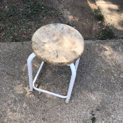 Metal And Wood Stool