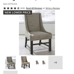 Set Of 2 Dining Arm Chairs