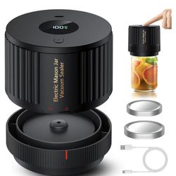 Black Mason Jar Vacuum Sealer! Brand New!