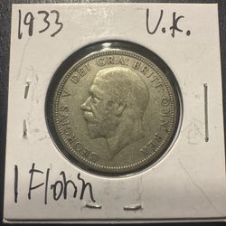British Silver Coin - 1 Florin - 1933