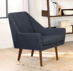 New in Box Angle Denim Blue Chair SKU4566