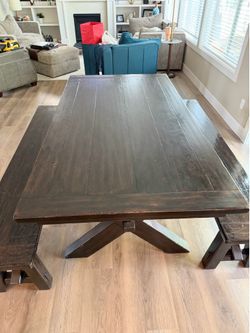 Table with bench seats
