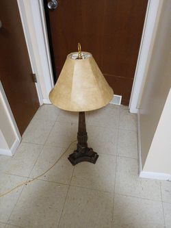 Very Heavy Cast Iron Lamp Vintage 