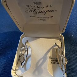 Hoop Earrings Diamond 