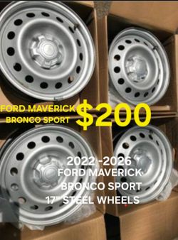 Ford Maverick or Bronco Sport 2022-2026 17" Steel Wheels Like New