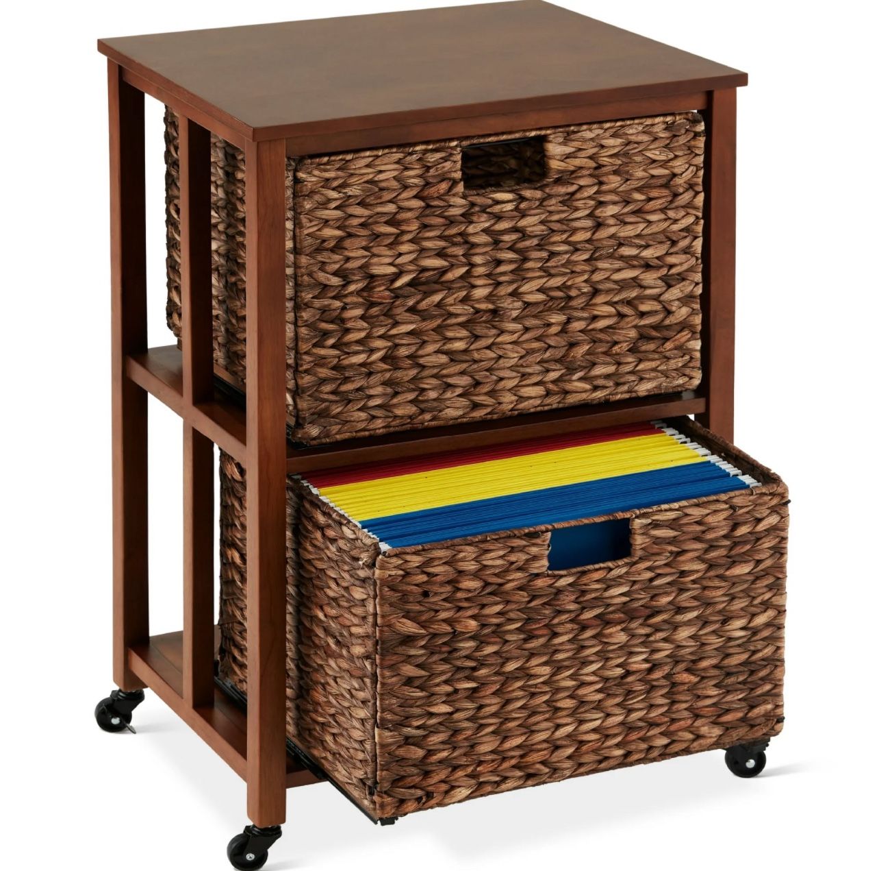 Rolling filing file cabinet / storage organizer cabinet w wheels -NEW