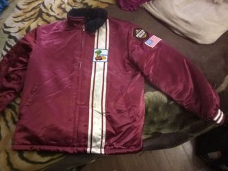 VINTAGE BURGUNDY FORD SHELBY COBRA RACING JACKET