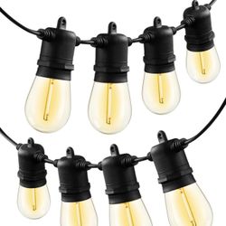 144Ft/3 Pack x 48Ft Outdoor LED String Lights Patio Lights for Outside, Waterproof