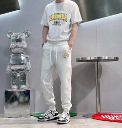 Balenciaga men's short-sleeved trousers suit