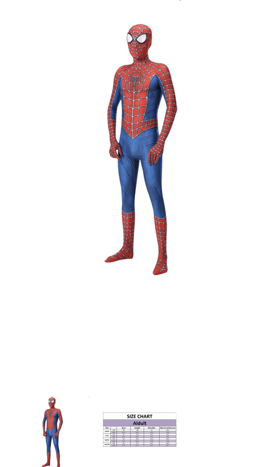 Spider-Man Costume Size Medium