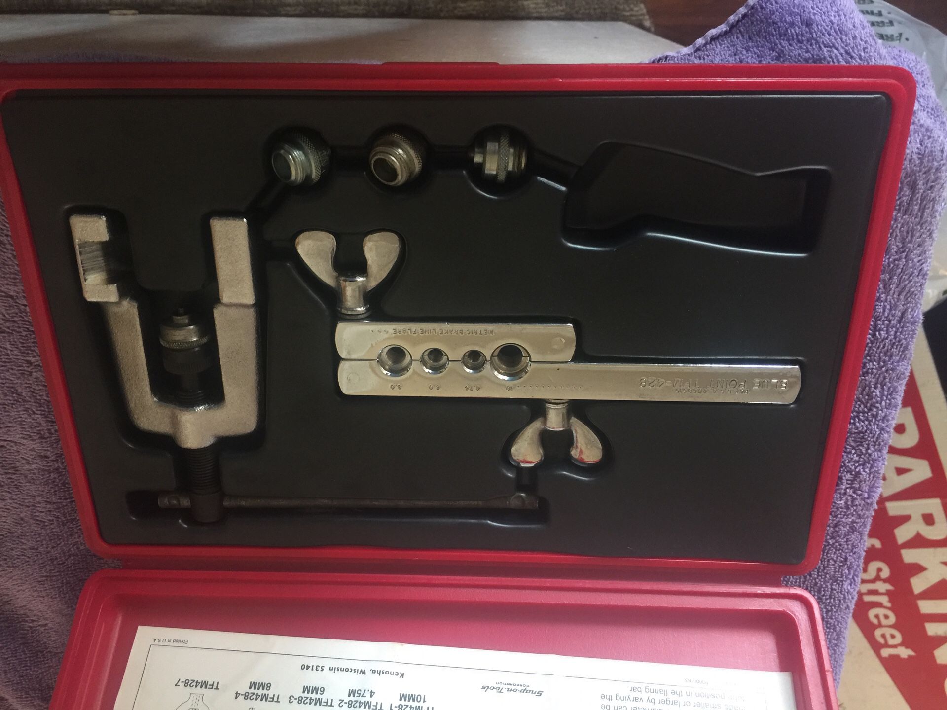 Snap-on Blue-point Tools Metric Bubble Flaring Tool Kit TFM428