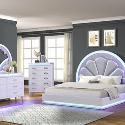 NEW QUEEN LED BEDROOM SET ! KING EXTRA $150! Sold By Minas Home Furniture 