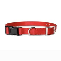 Flexible Size From Small To Large Dog Collar Available In Red And Pink