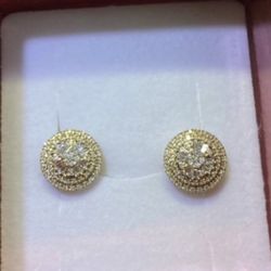 10kt Gold Diamond Earrings 