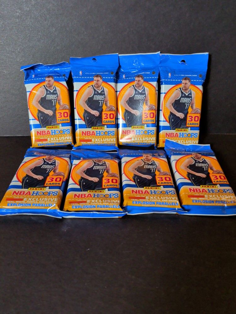 Panini 2024-25 NBA Hoops 30 Card Retail Fat Packs-(8) Pack Lot For $80