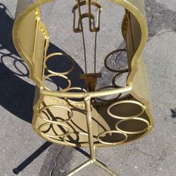 Metal Cello shaped wine rack