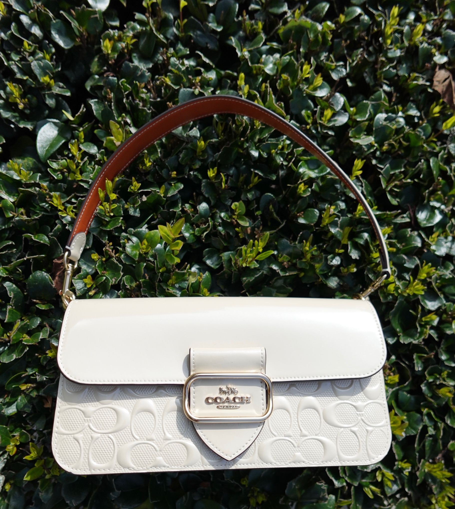 Coach Morgan Shoulder Bag in Signature Leather,All Products : American Fashion Style Bags On Sale