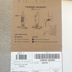 Shark VACMOP Cordless Hard Floor Cleaning System (starter kit) - Brand New