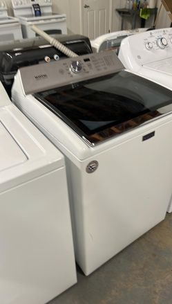Maytag Top Load Washer – Glass Lid, HE, White