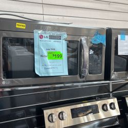 Microwave Black Stainless 30” Inches New Open Box And 1 Year Warranty 