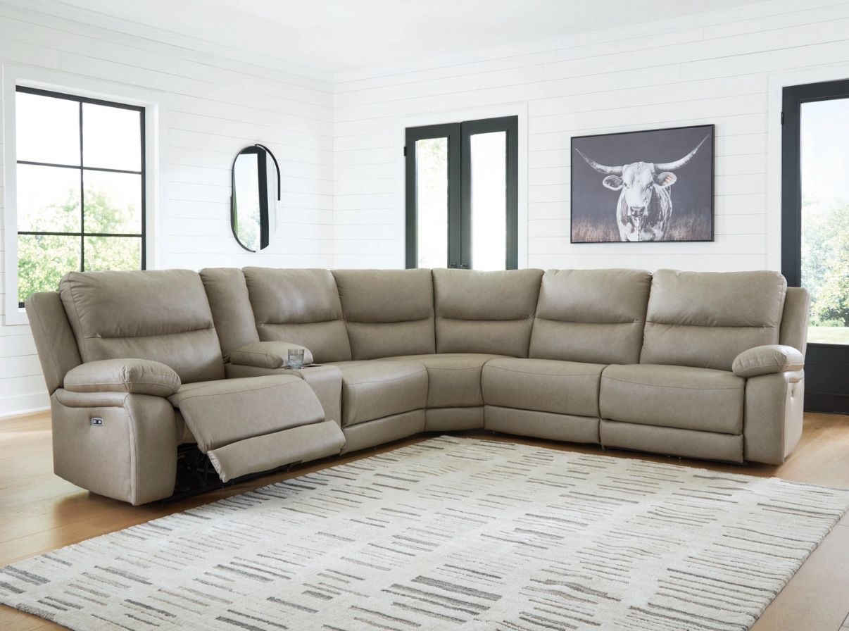 Brannigan Power Reclining Modular Sectional with Storage Console