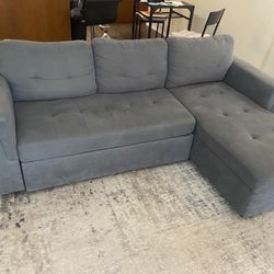 Gray Sleeper Sectional w/ Storage – Modular 3-Piece – Excellent Condition