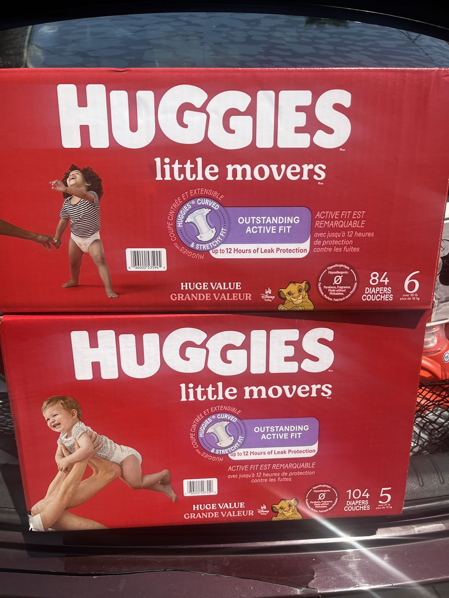 Huggies Diapers Size 5 & 6 - $38 Each Box