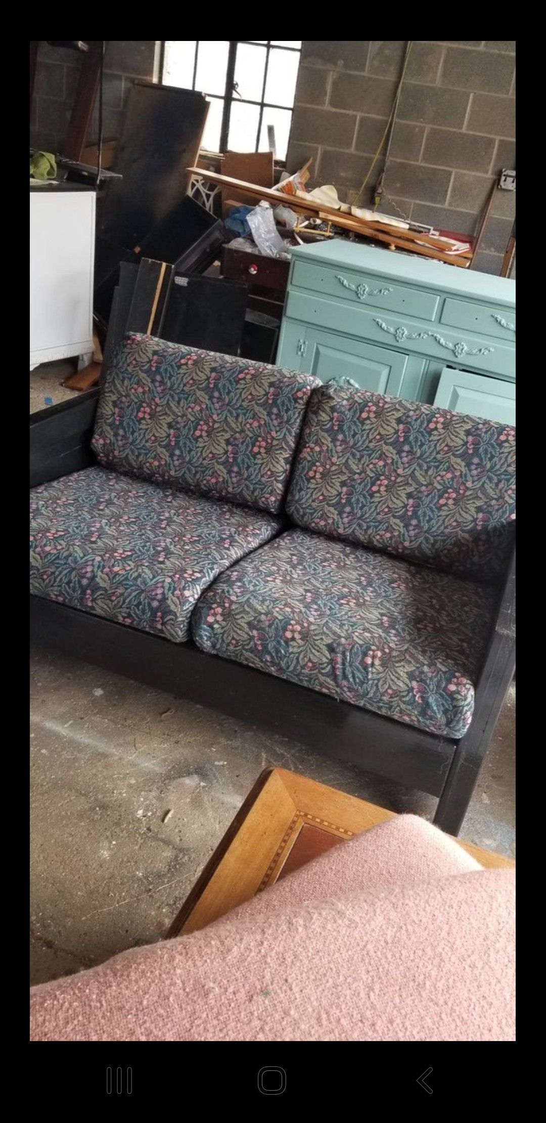 Loveseat and chair