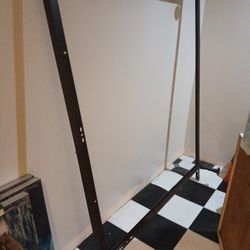 Queen size metal bed frame.