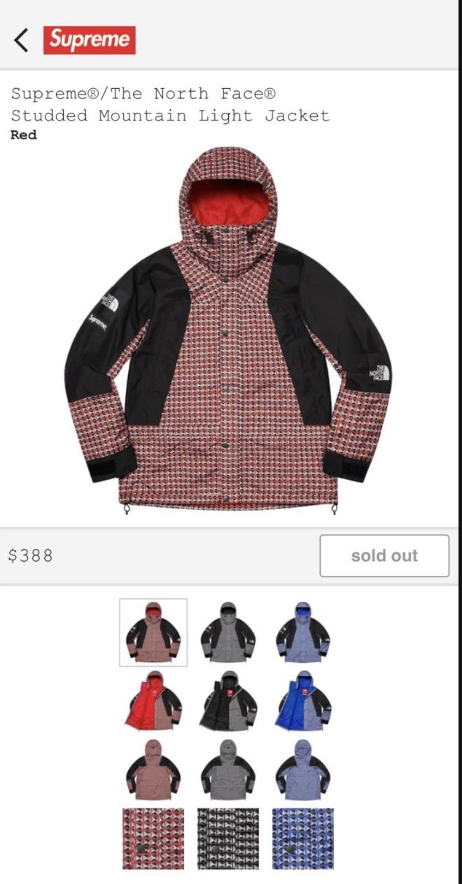 Supreme North face Parka New