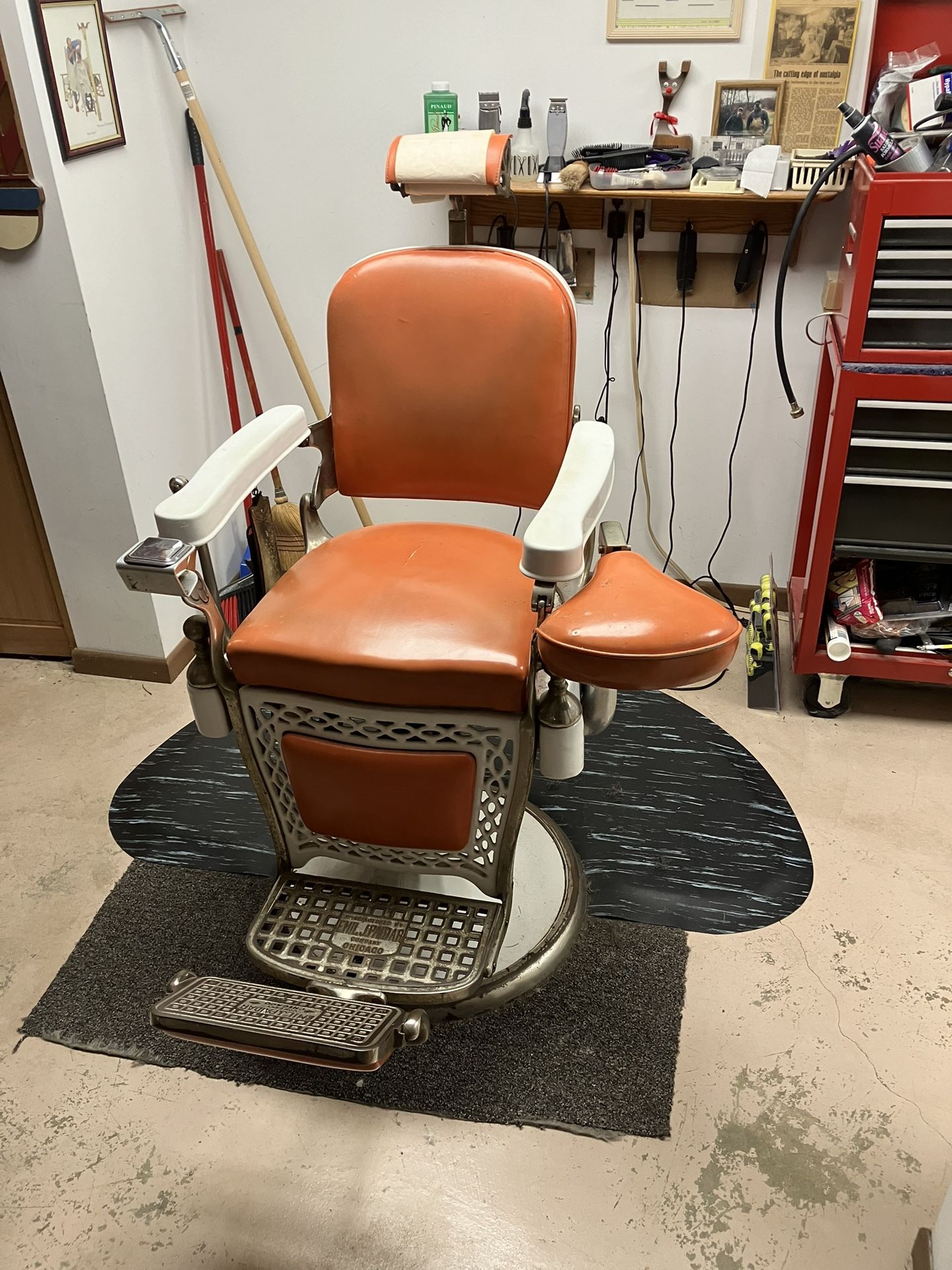 Vintage Barber Chair Emil J. Paidar